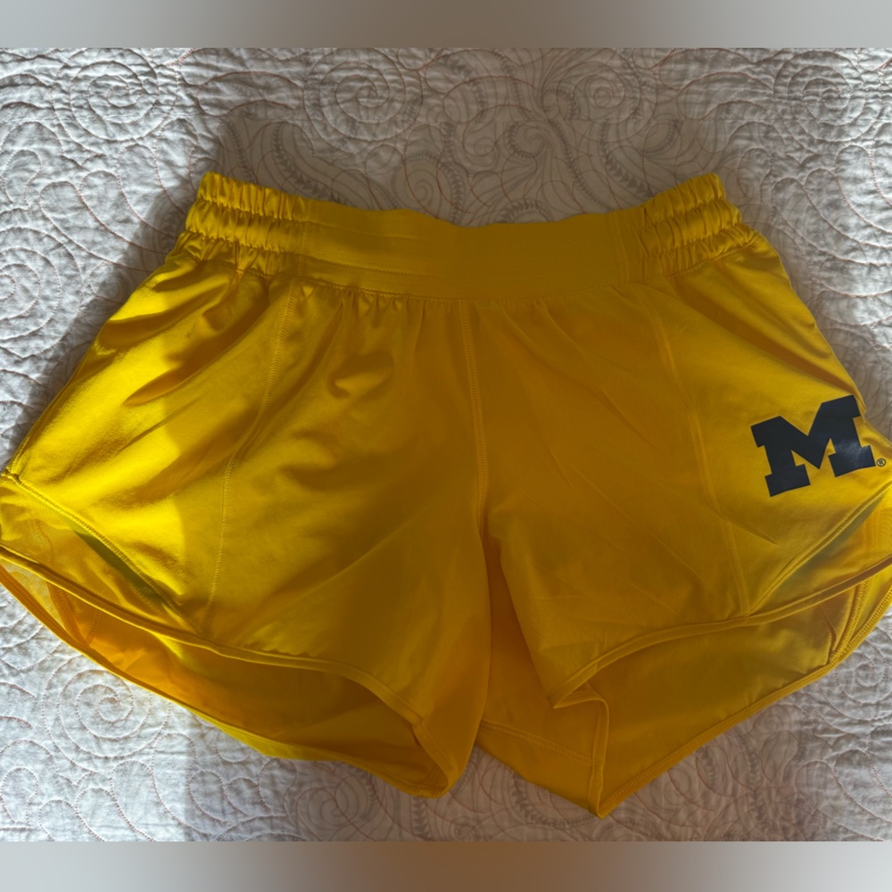 Lululemon Athletica Yellow Athletic Shorts
